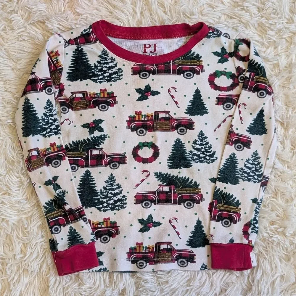 Christmas Truck Boys Size 3T Snug Fit Long Sleeve Pajamas The Children's Place